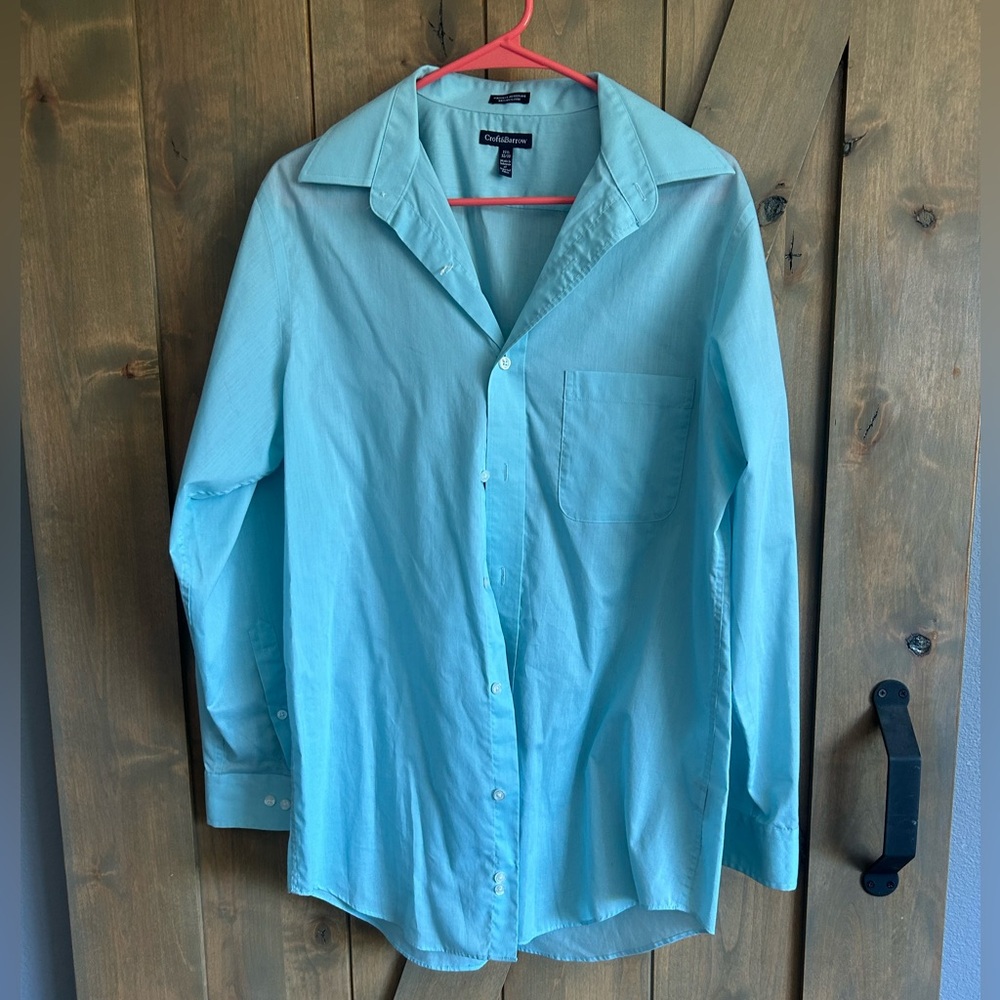 croft & barrow light Blue Long Sleeve Button Shirt